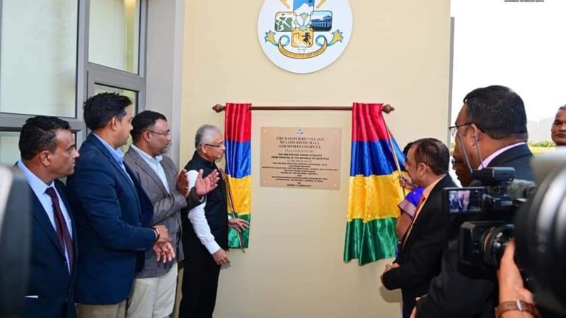 PM inaugurates Multipurpose Hall and Sports Complex at Dagotière villagel